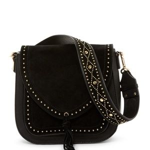 NWOT VINCE CAMUTO Artera Gold Tone Cross Body Bag